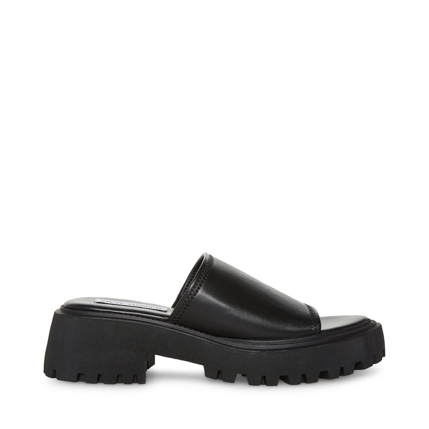 Sandalias de Plataforma Steve Madden Sophina Cuero Mujer Negras | ES UD1892